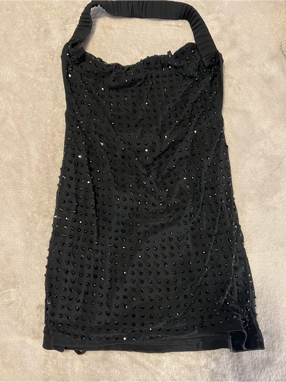 Rhinestone Mesh Mini Dress - Picture 3 of 4